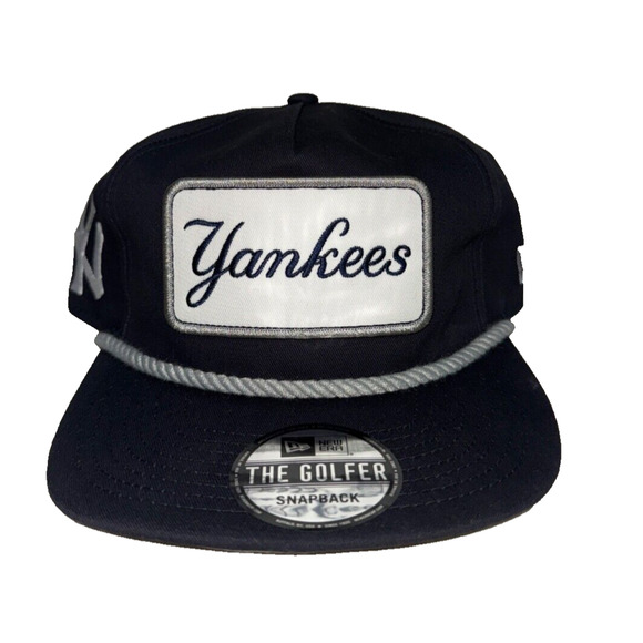 New York Yankees New Era The Golfer Navy Blue Rope Hitch Hat Cap MLB Snapback - Picture 7 of 8